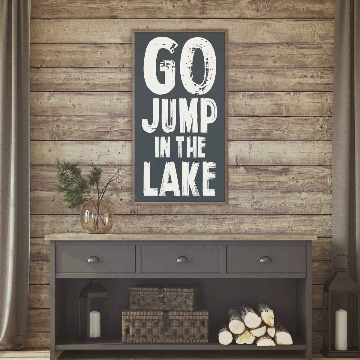 Go Jump In The Lake Sign