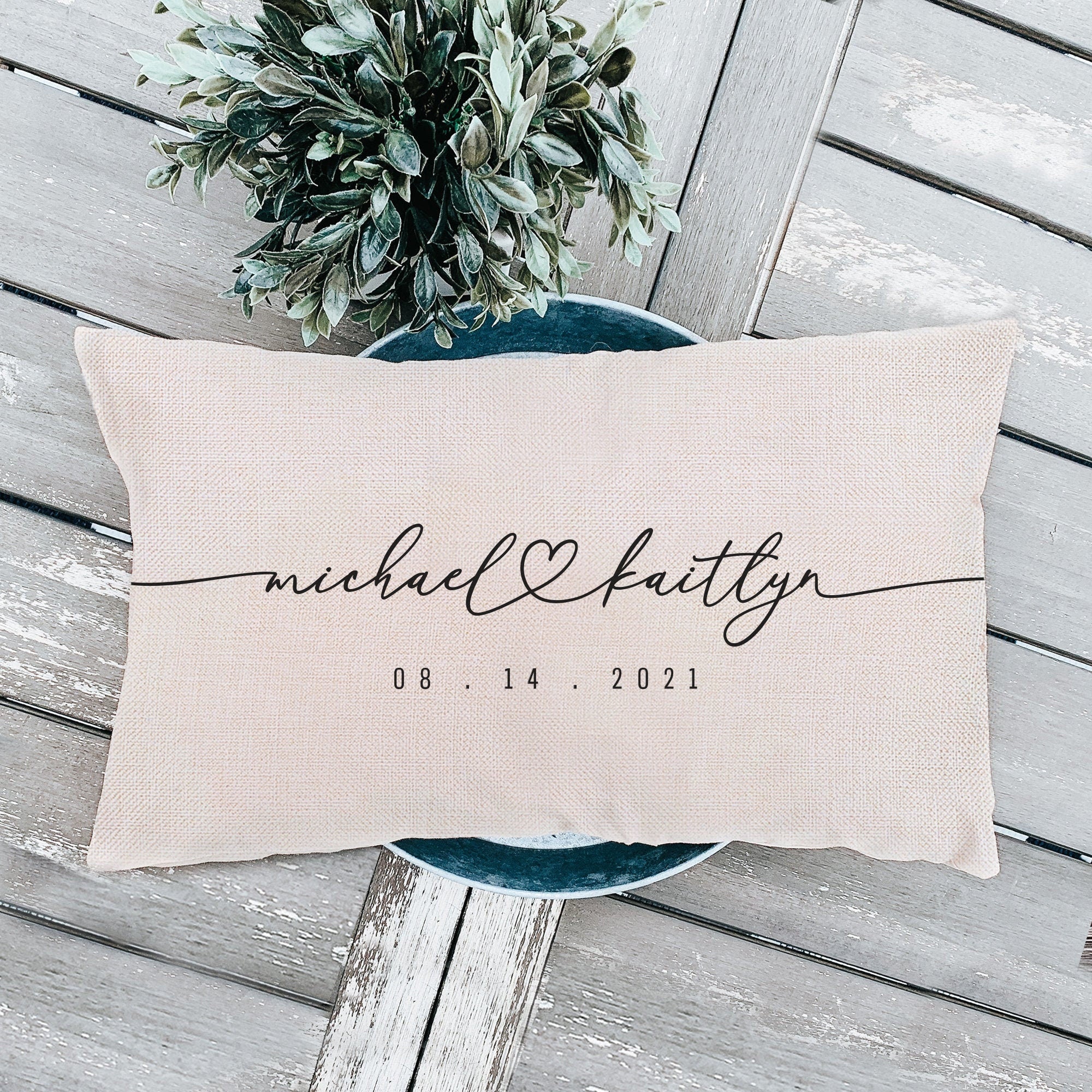 Wedding Gift for Bride Wedding Gifts Personalized Pillow Newlywed Gift –  EmmaAndTheBean